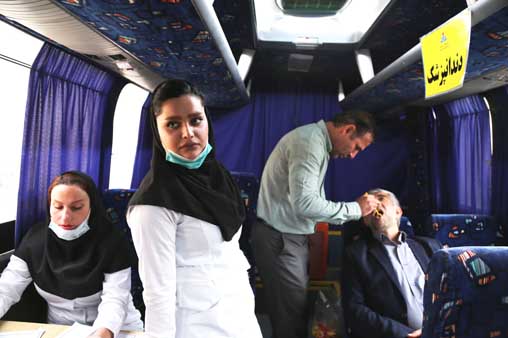 حضور کارکنان نفت در اتوبوس سلامت96 8