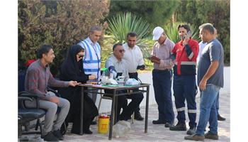 همزمان با هفته دفاع مقدس؛ برپایی ایستگاه سلامت بیمارستان نفت گچساران در اداره مرکزی شرکت نفت